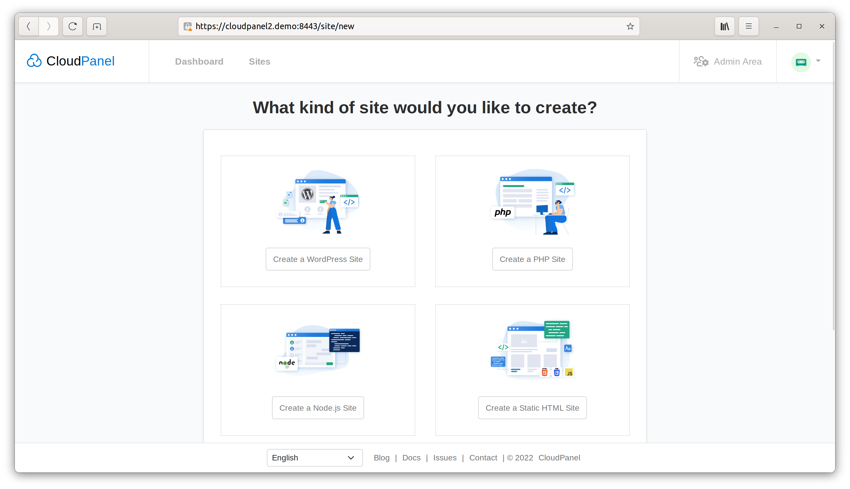 CloudPanel-New-Site