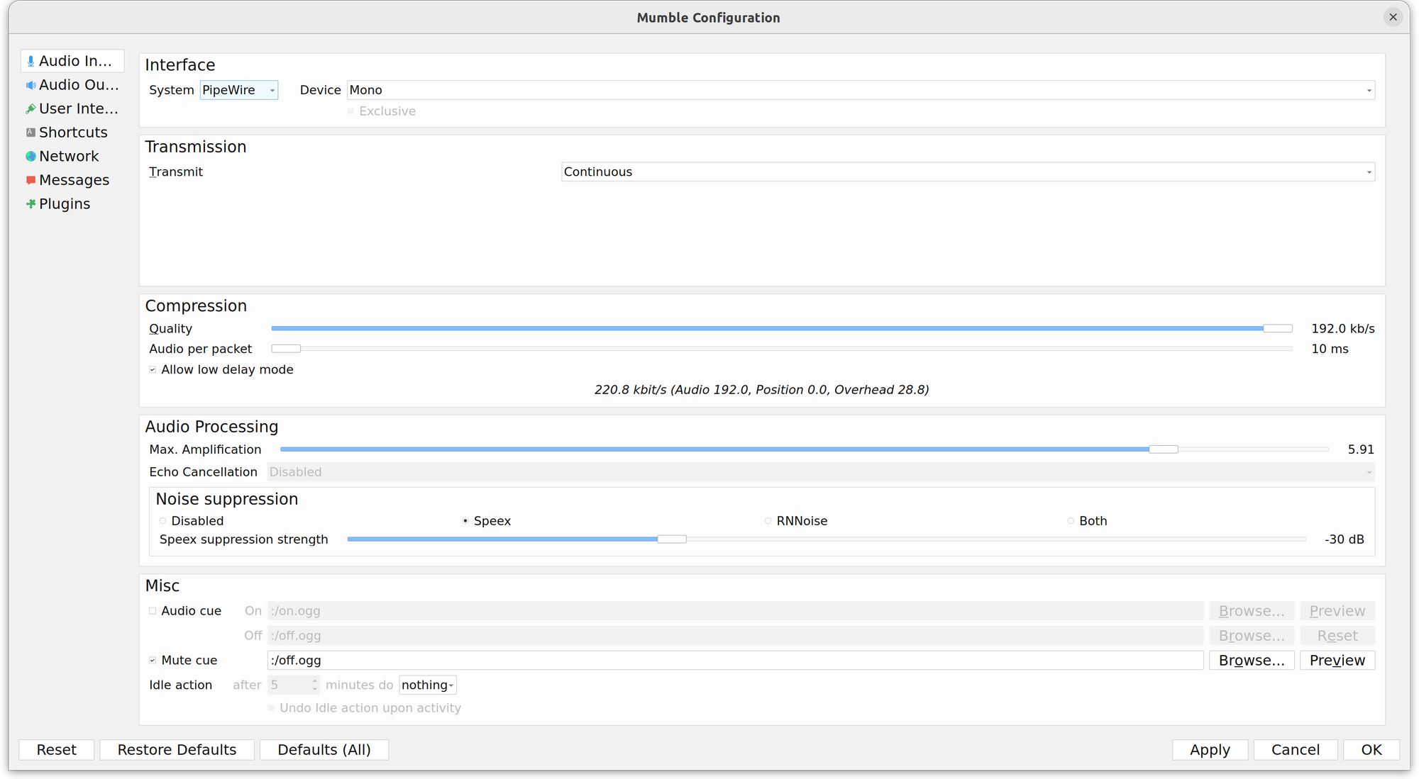 Use Mumble to record a podcast with guests